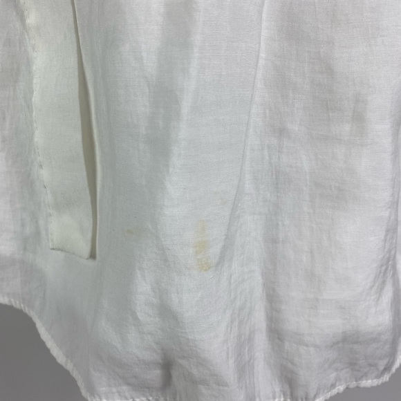 ZARA White V-neck Side Tie Mini Dress Womens Small - Picture 8 of 10